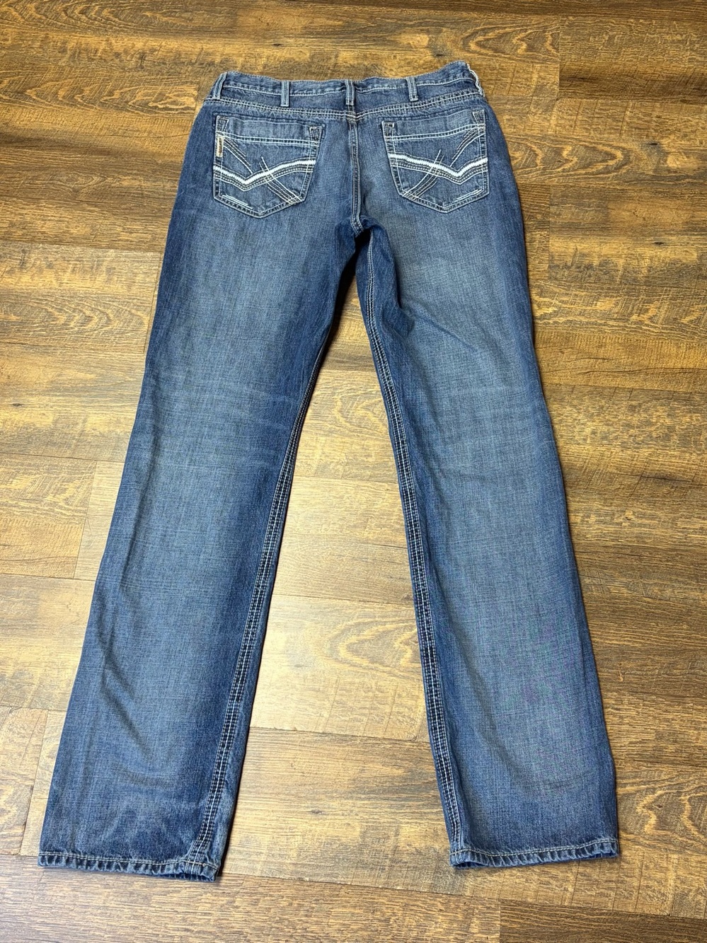 Cinch Grant Relaxed Bootcut Jeans 36x38 Thick Stitch Embroidered Cowboy Western